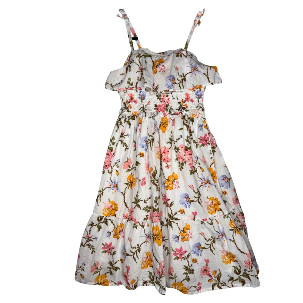 NWOT Janie and Jack Sz 5T 100%‎ Cotton Floral Midi Party Sundress White Pink